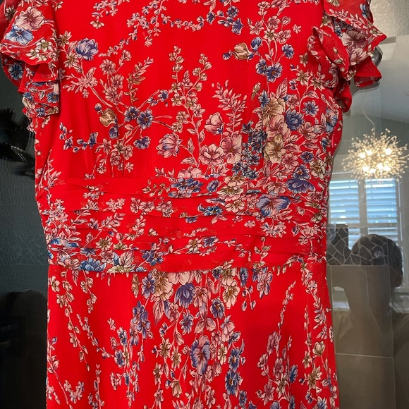 Coldwater Creek red floral dress - Picture 2 of 4